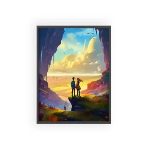 Cliffside Gaze over Domes Framed Poster