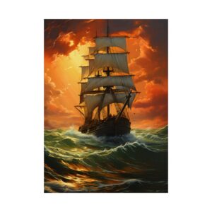 Sailing into Sunset Poster