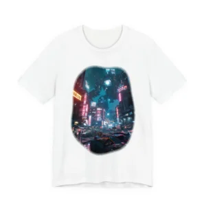 Cyberpunk Street with Giant Robot T-Shirt