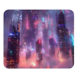 Neon Fog City Mouse Pad