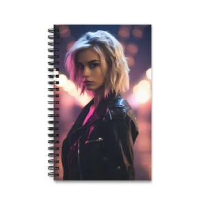 Woman with Short Blonde Hair Spiral Notebook