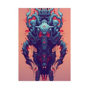 Armored Robot Creature Poster