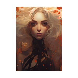 Woman with Flowing Blonde Hair Poster