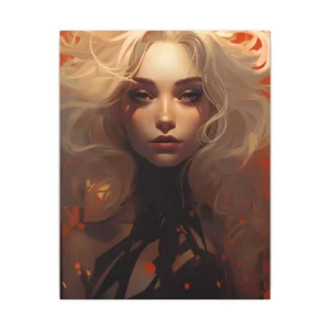 Woman with Flowing Blonde Hair Canvas Print