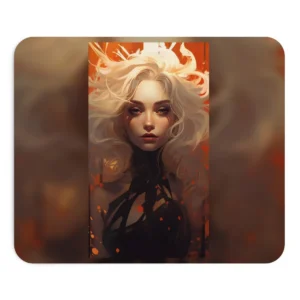 Woman with Flowing Blonde Hair Mouse Pad