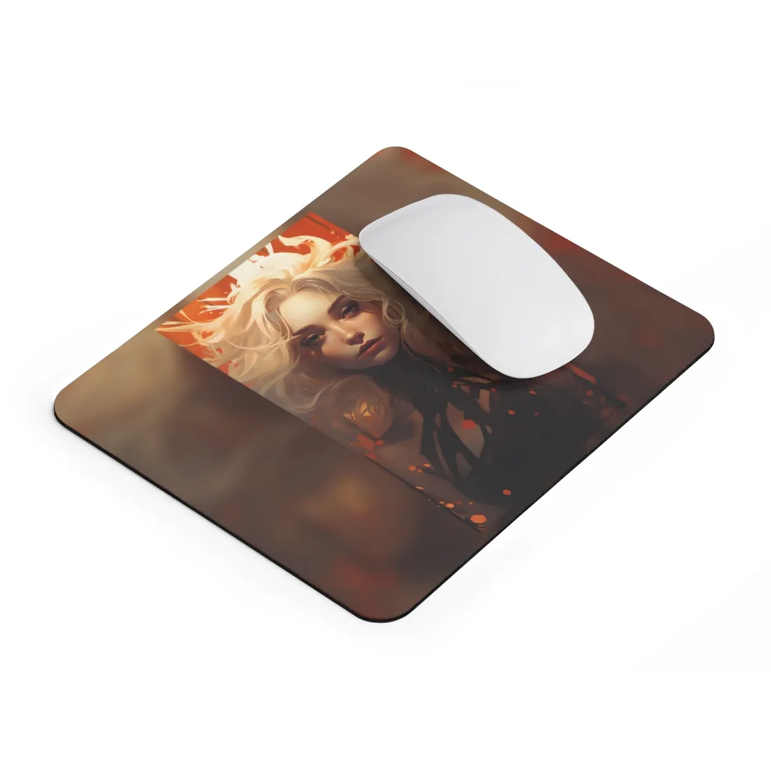 Neutral Portrait: Close-Up Black Top - Mouse Pad