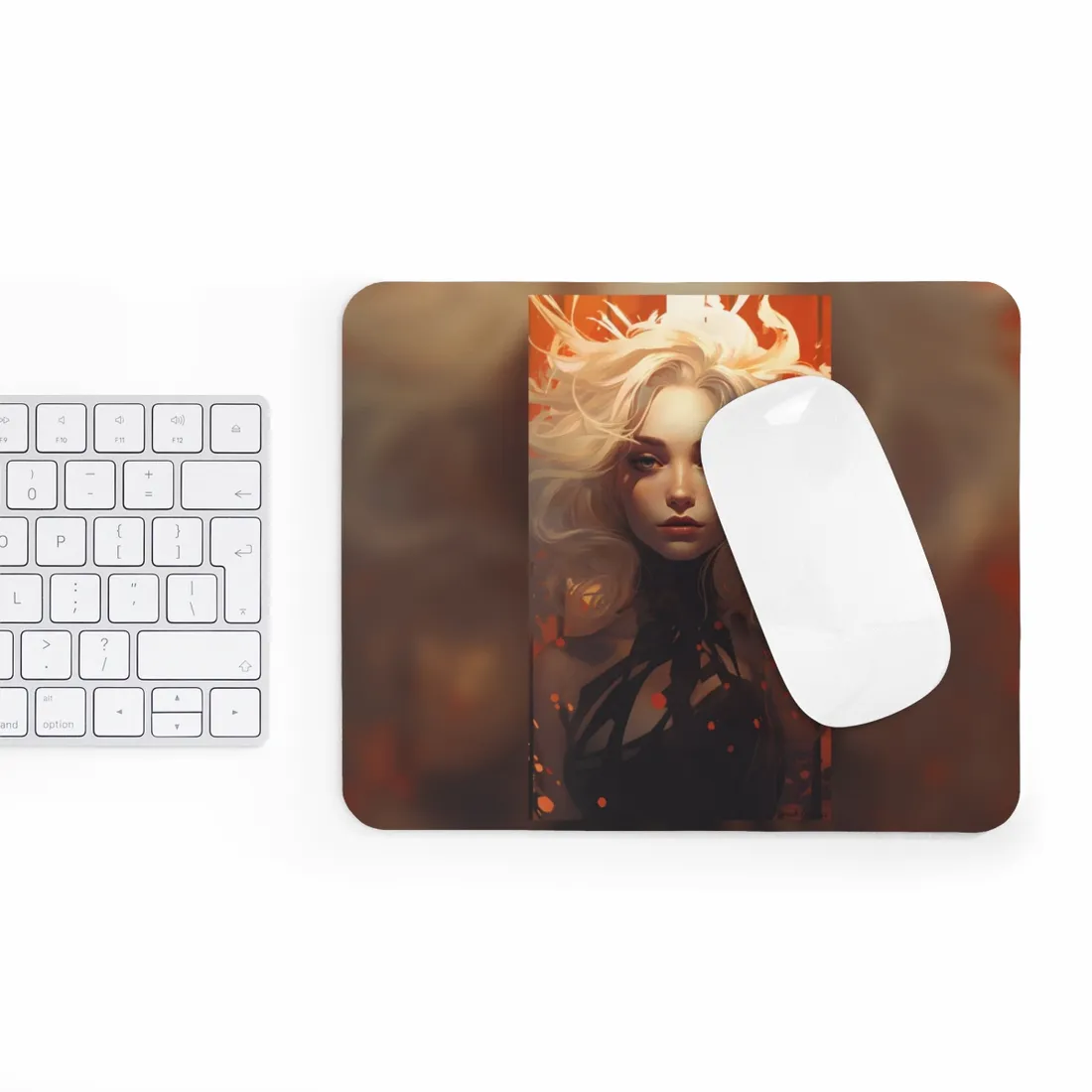 Neutral Portrait: Close-Up Black Top - Mouse Pad