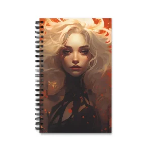 Woman with Flowing Blonde Hair Spiral Notebook