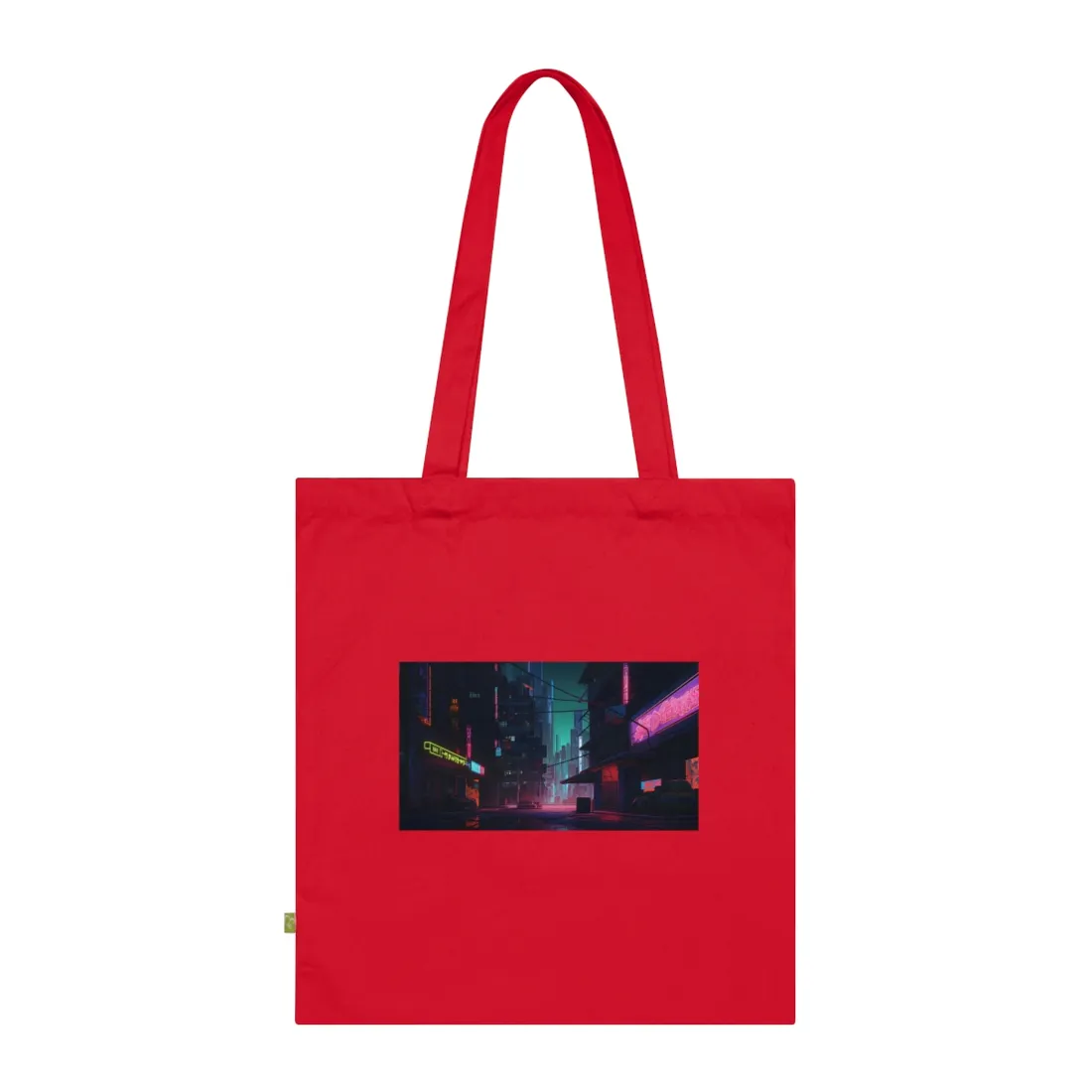 Nightfall in Neo-City: A Melancholic Cyberpunk Scene - Tote Bag