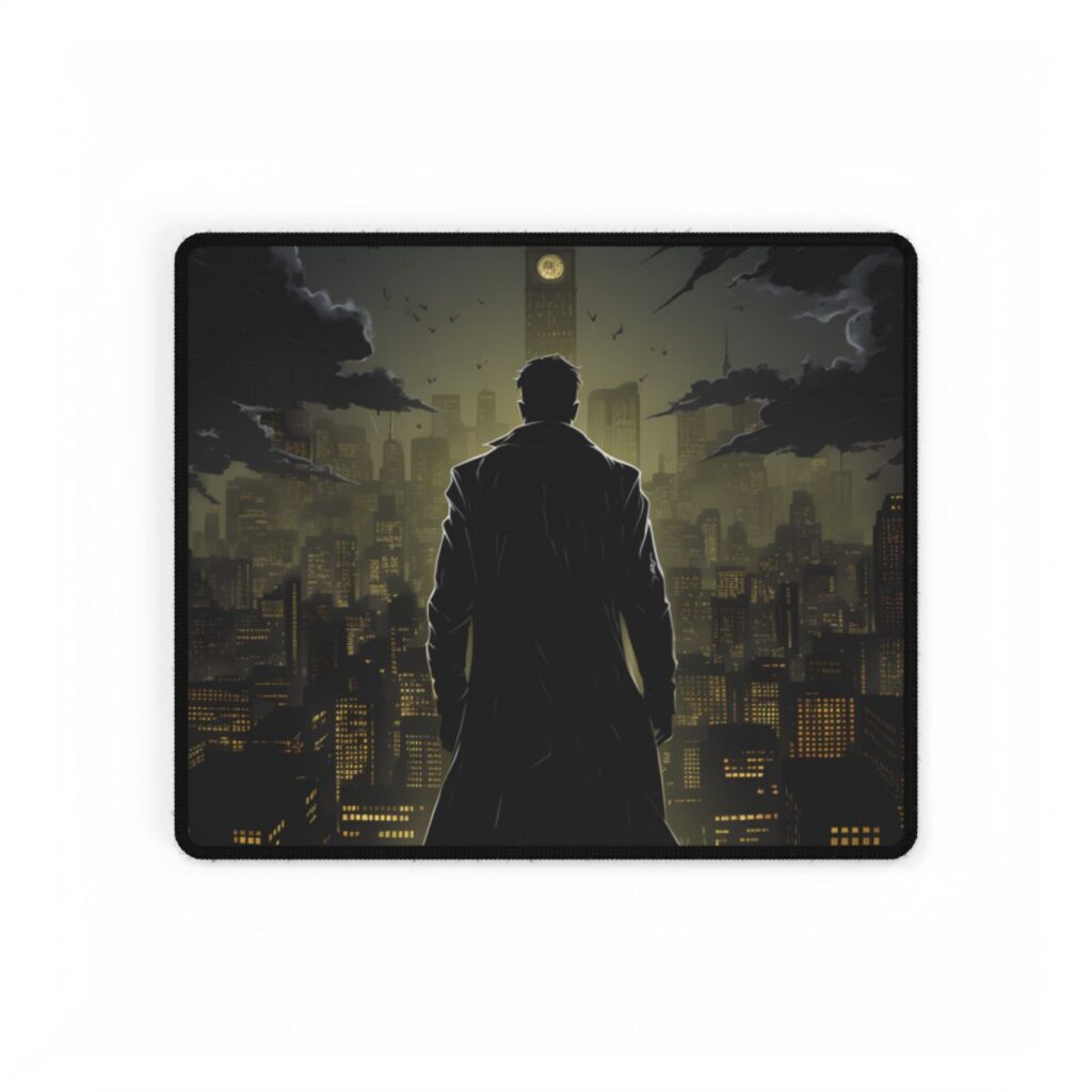 Noir Urban Fantasy: The Case of the Missing Heiress - Detective Artwork - Desk Mat