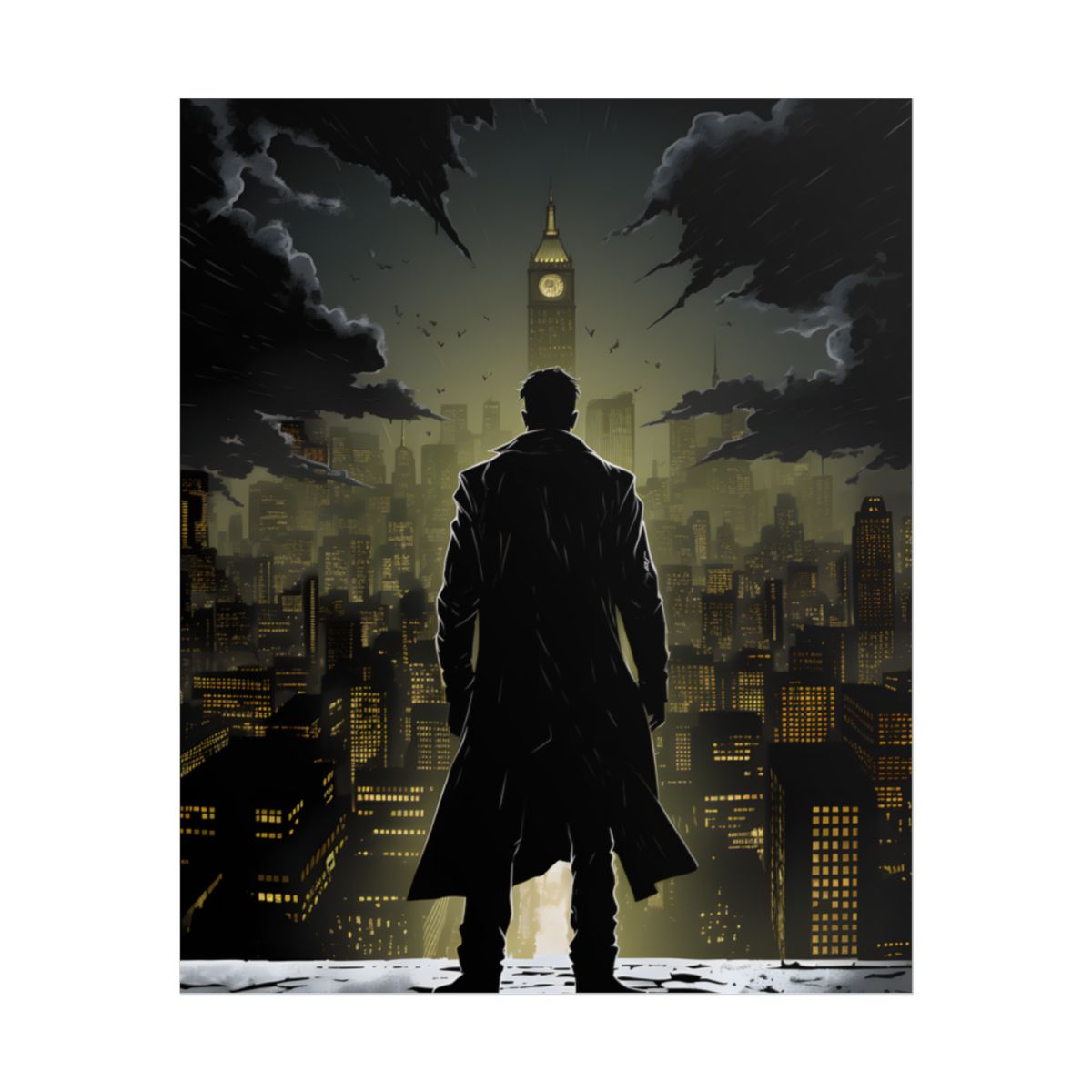Noir Urban Fantasy: The Case of the Missing Heiress - Detective Artwork - Poster