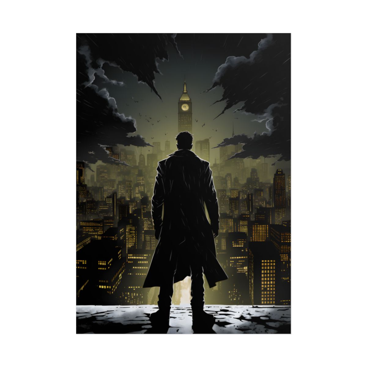 Noir Urban Fantasy: The Case of the Missing Heiress - Detective Artwork - Poster