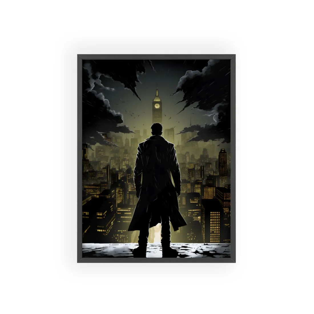 Noir Urban Fantasy: The Case of the Missing Heiress - Detective - Framed Poster