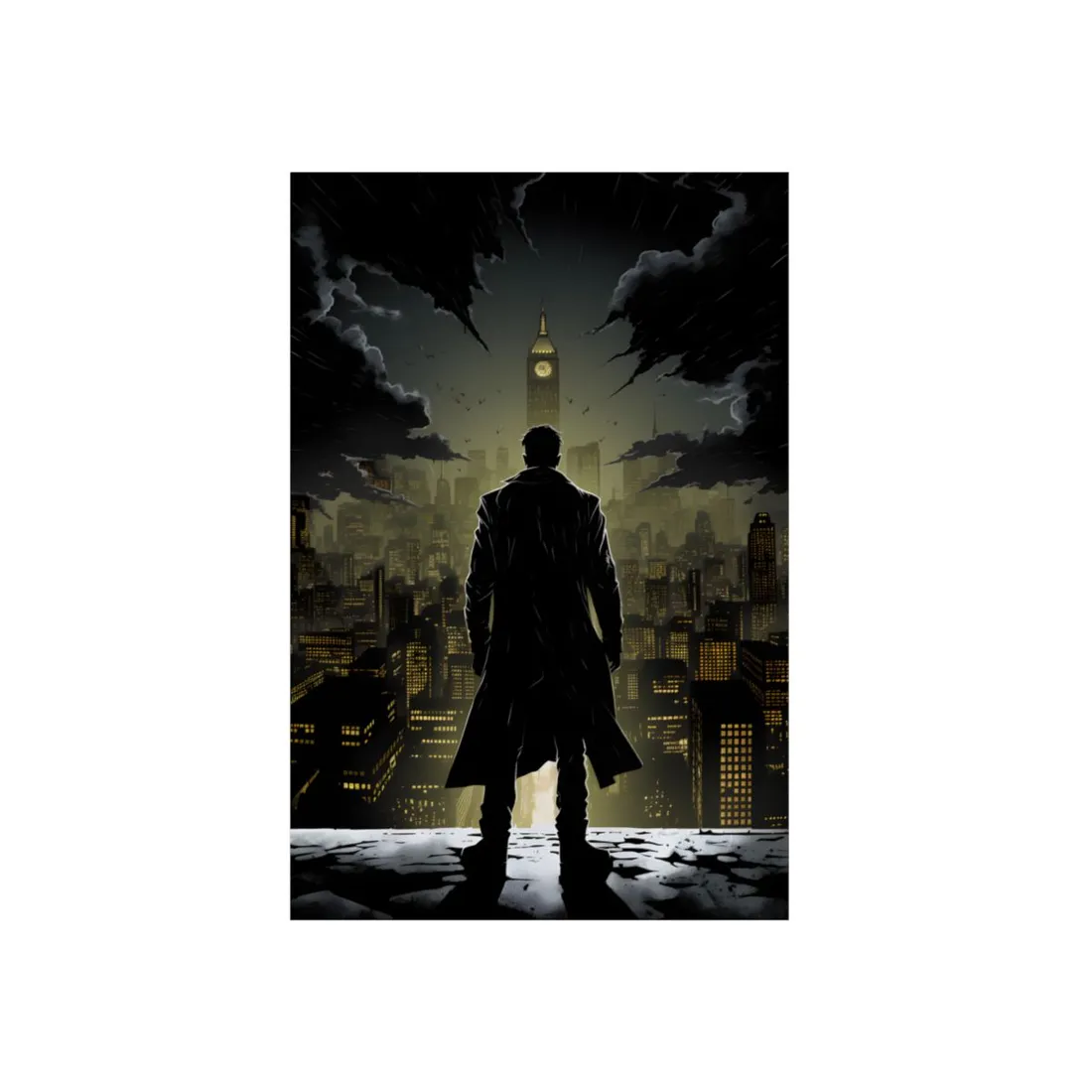 Noir Urban Fantasy: The Case of the Missing Heiress - Detective - Metal Poster