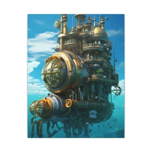 Steampunk Machine City Canvas Print