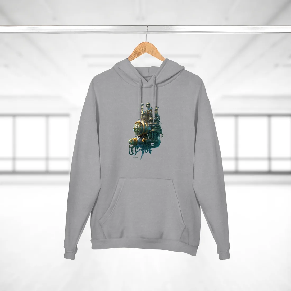 Oceanic Steampunk Adventure: A Group of Explorers Hoodie - Hoodie (Heather Grey)
