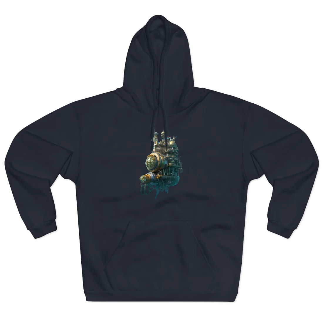 Oceanic Steampunk Adventure: A Group of Explorers Hoodie - Hoodie (Navy)