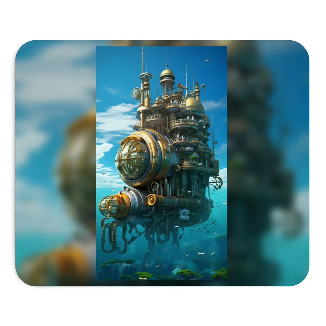 Oceanic Steampunk Adventure: A Group of Explorers - Mouse Pad