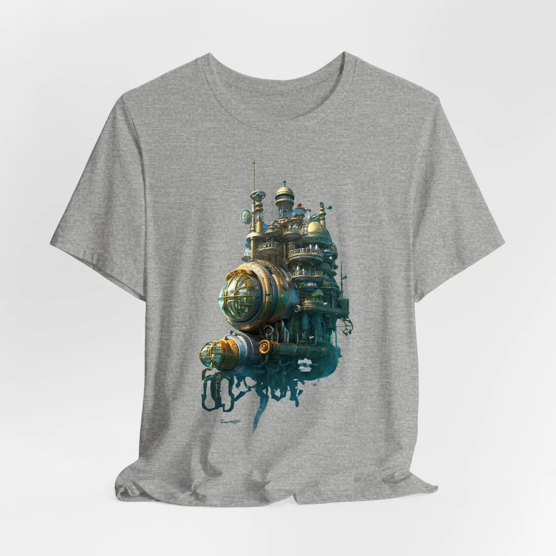 Oceanic Steampunk Adventure: A Group of Explorers T-Shirt - T-Shirt (Athletic Heather)