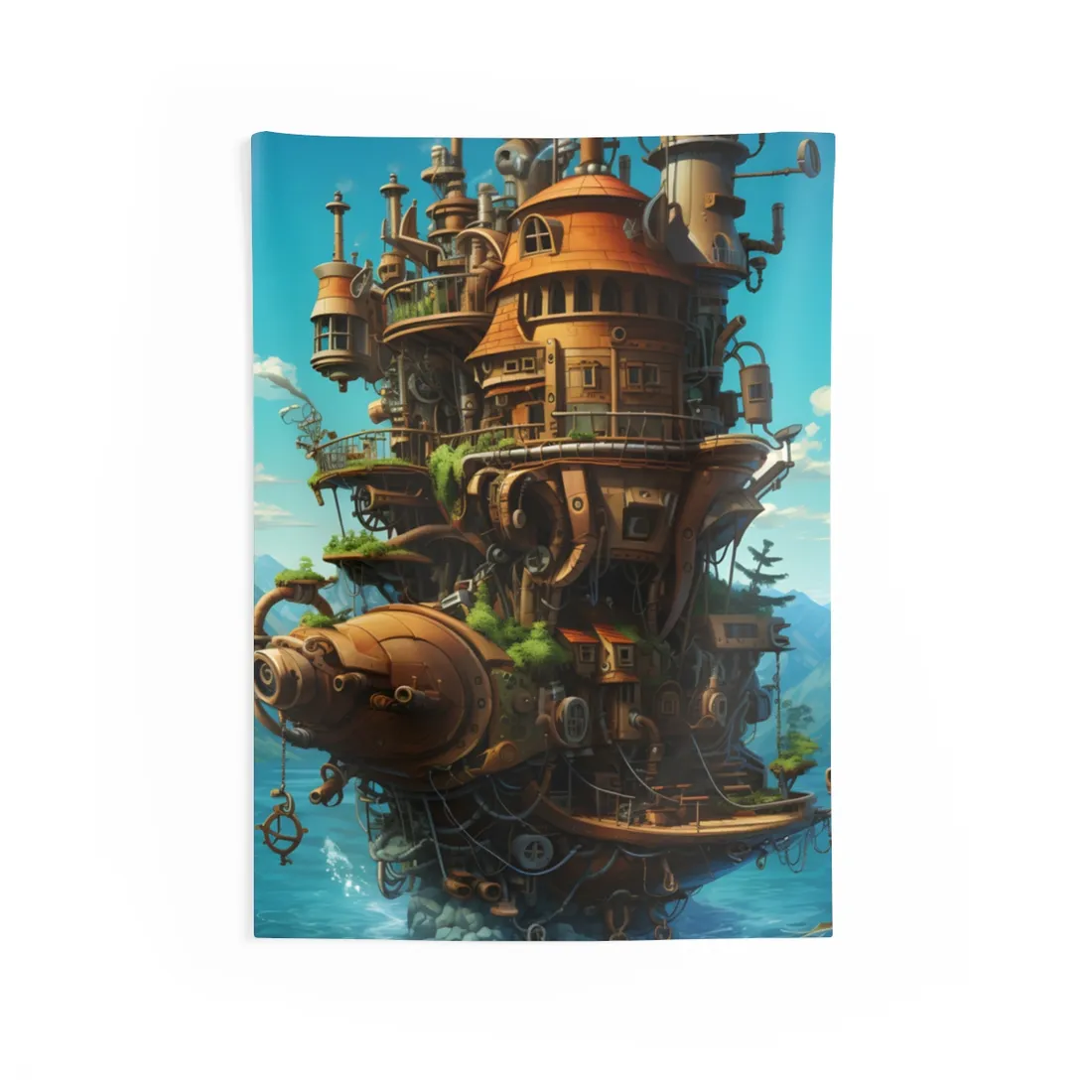 Oceanic Steampunk Treasure Dive: Underwater Adventure - Wall Tapestry