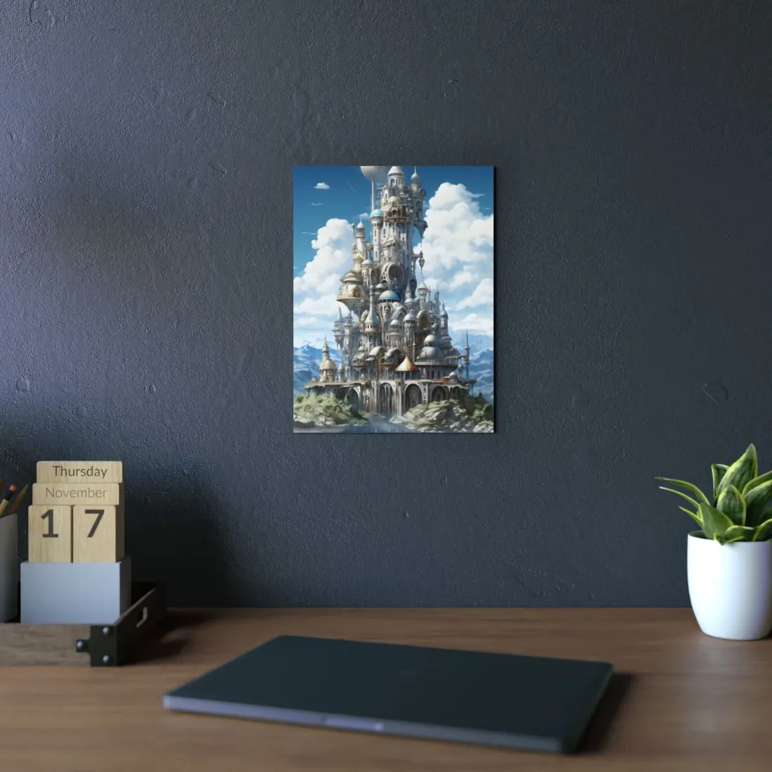Ornate Fantasy Castle: Fairytale Architecture - Metal Poster