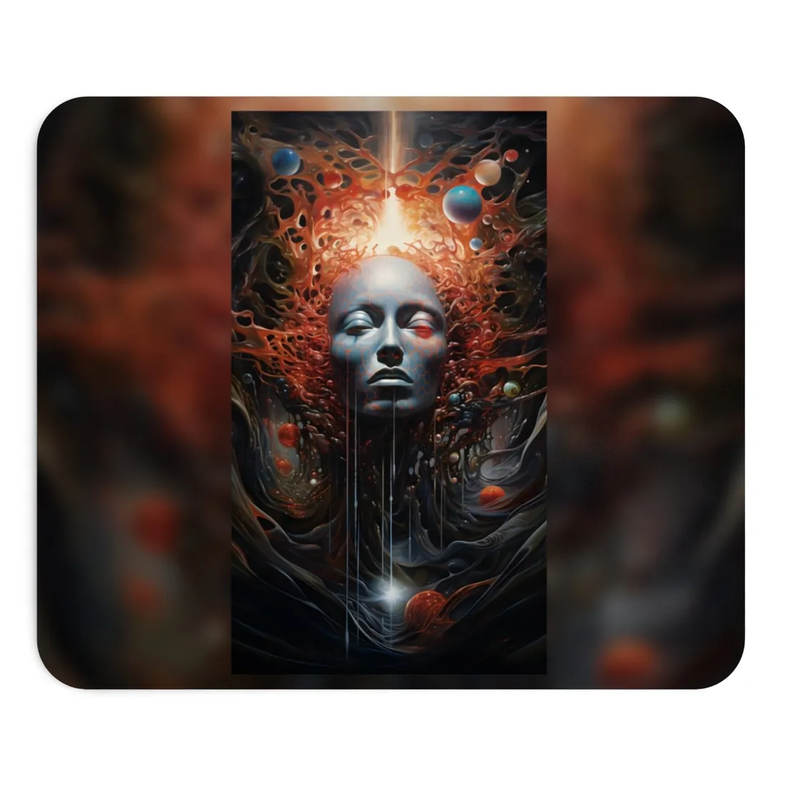 Otherworldly Art Gallery: Mysterious Wall Art in Dark Elegance - Mouse Pad