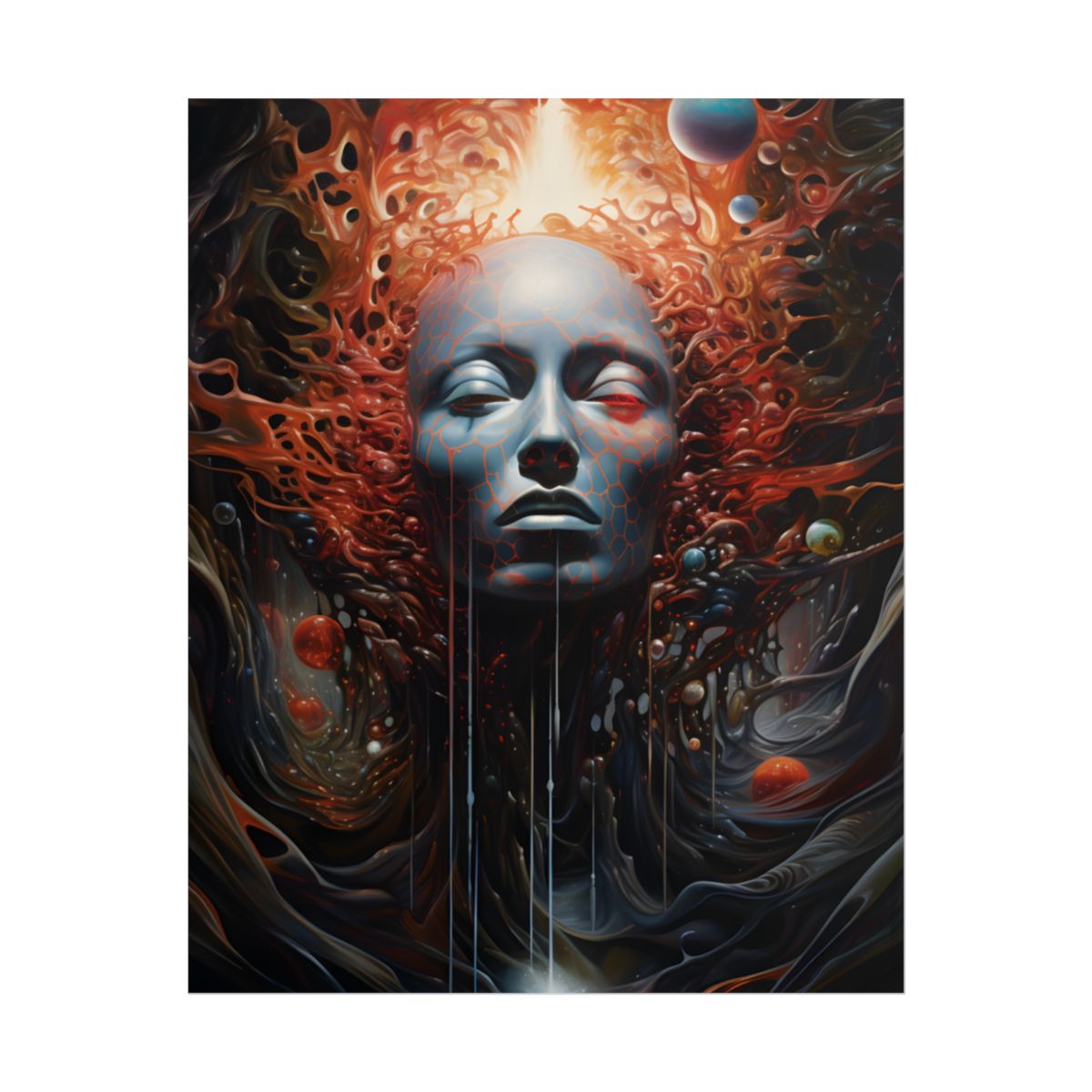 Otherworldly Art Gallery: Mysterious Wall Art in Dark Elegance - Poster