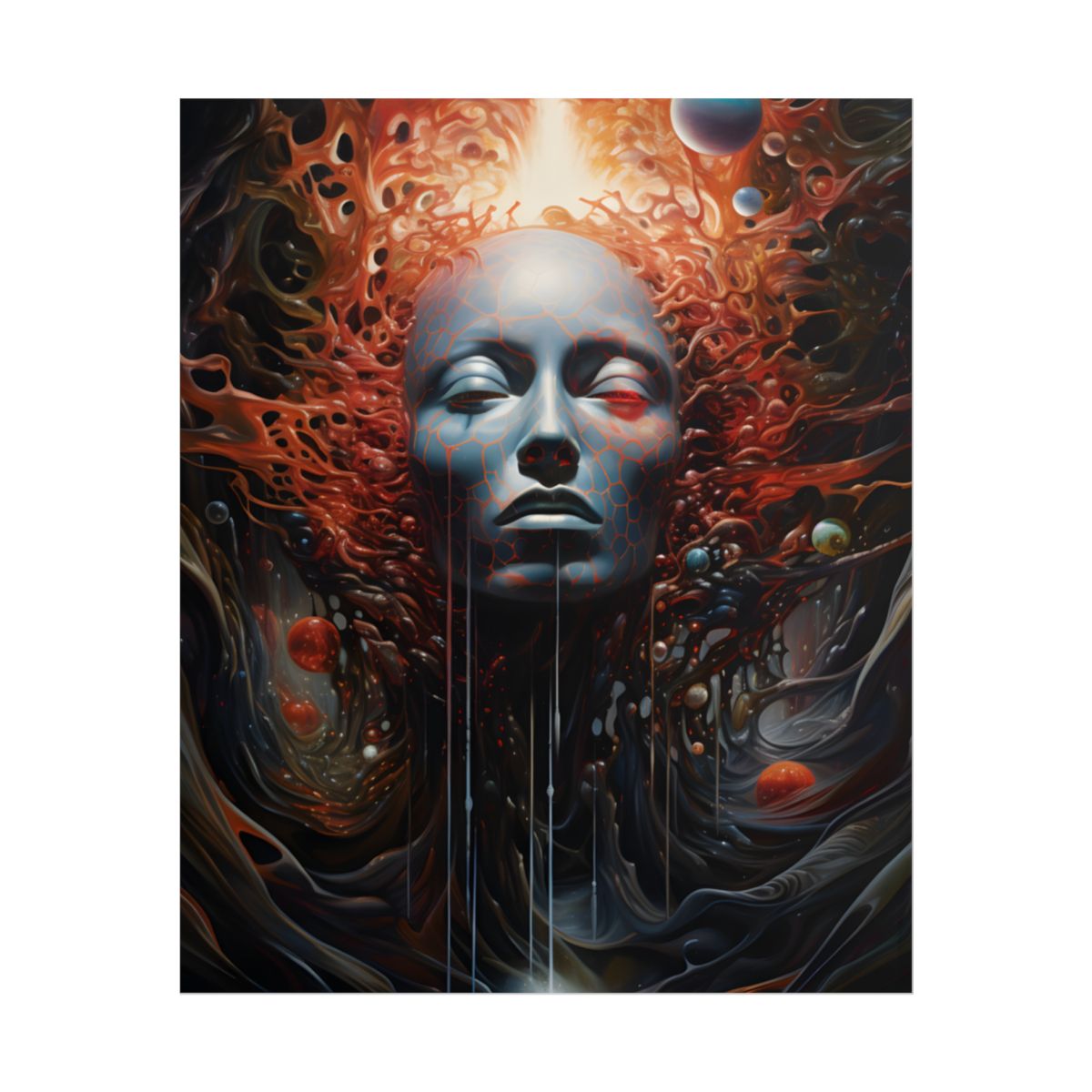 Otherworldly Art Gallery: Mysterious Wall Art in Dark Elegance - Poster