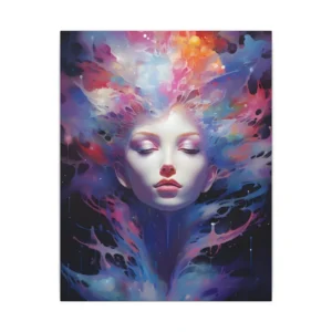 Woman with Closed Eyes Canvas Print