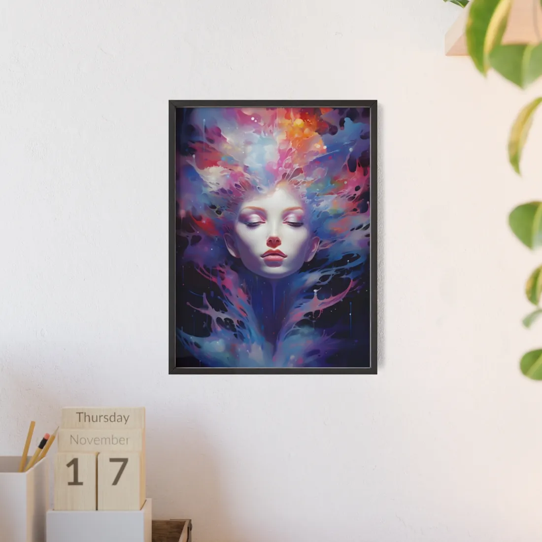 Otherworldly Celestial Dreams: Impressionistic Art Gallery - Framed Poster