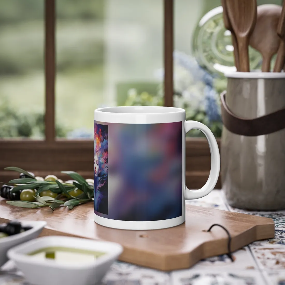 Otherworldly Celestial Dreams: Impressionistic Art Gallery - Mug