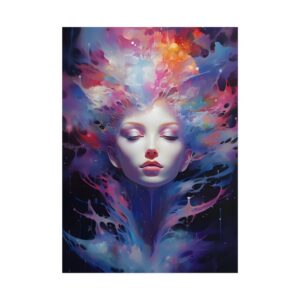 Woman with Closed Eyes Poster