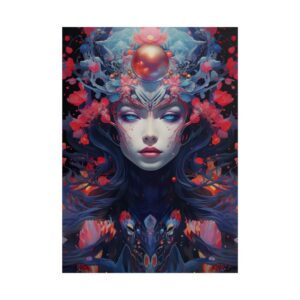Woman with Floral Headdress Poster