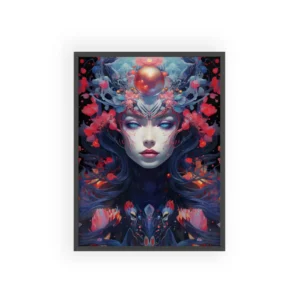 Woman with Floral Headdress Framed Poster
