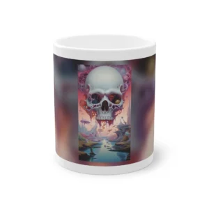 Surreal Skull over Alien Valley Mug