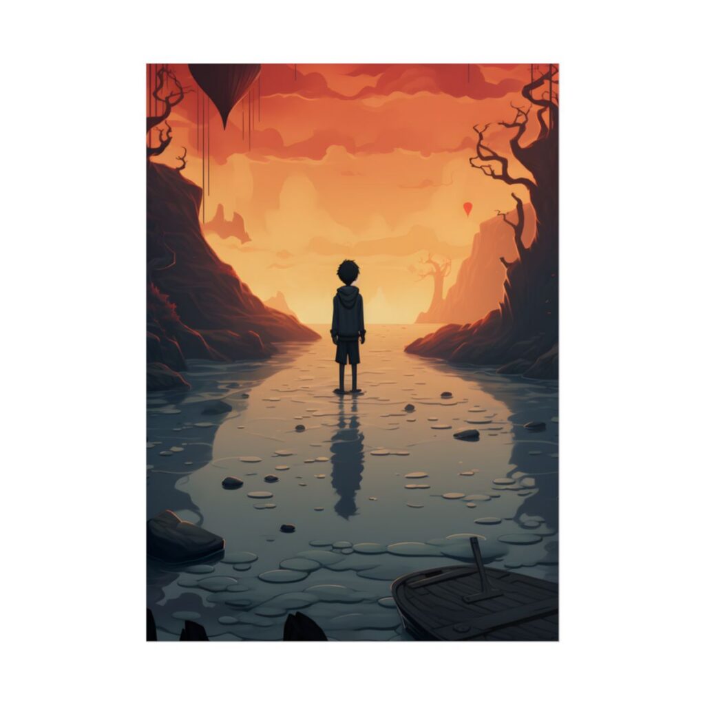 Outdoor Encounter: Two Friends in Nature - Artwork - Poster