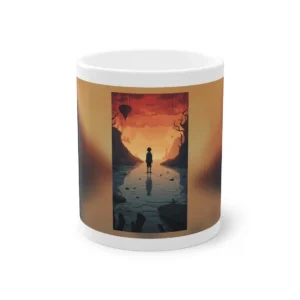 Boy Standing by Water Mug