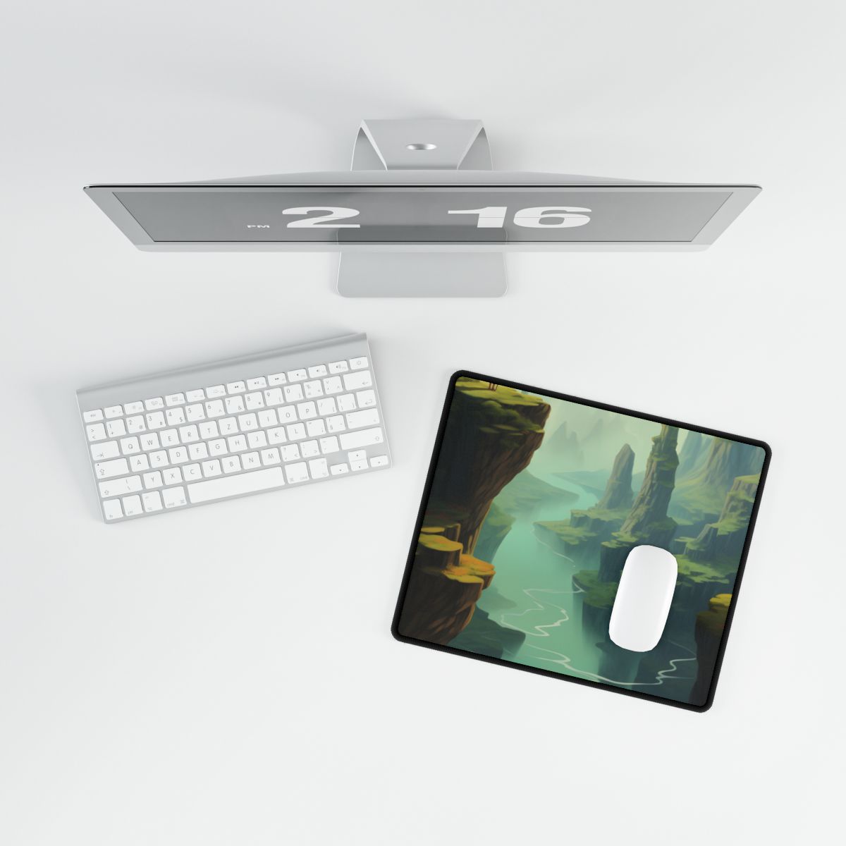 Outdoor Landscape: Desert Rock Formation Digital Art - Desk Mat