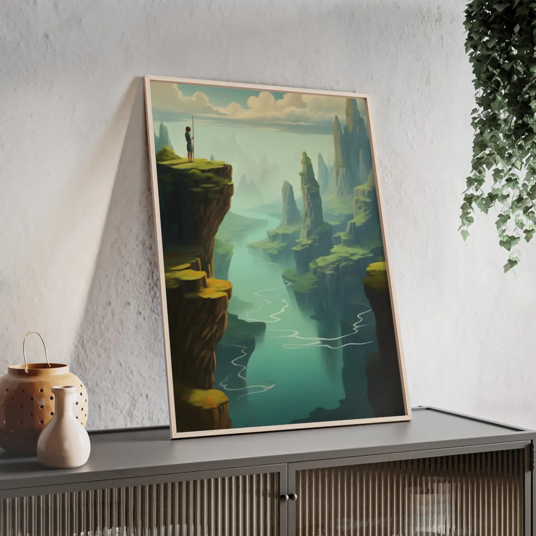 Outdoor Landscape: Desert Rock Formation Digital Art - Framed Poster