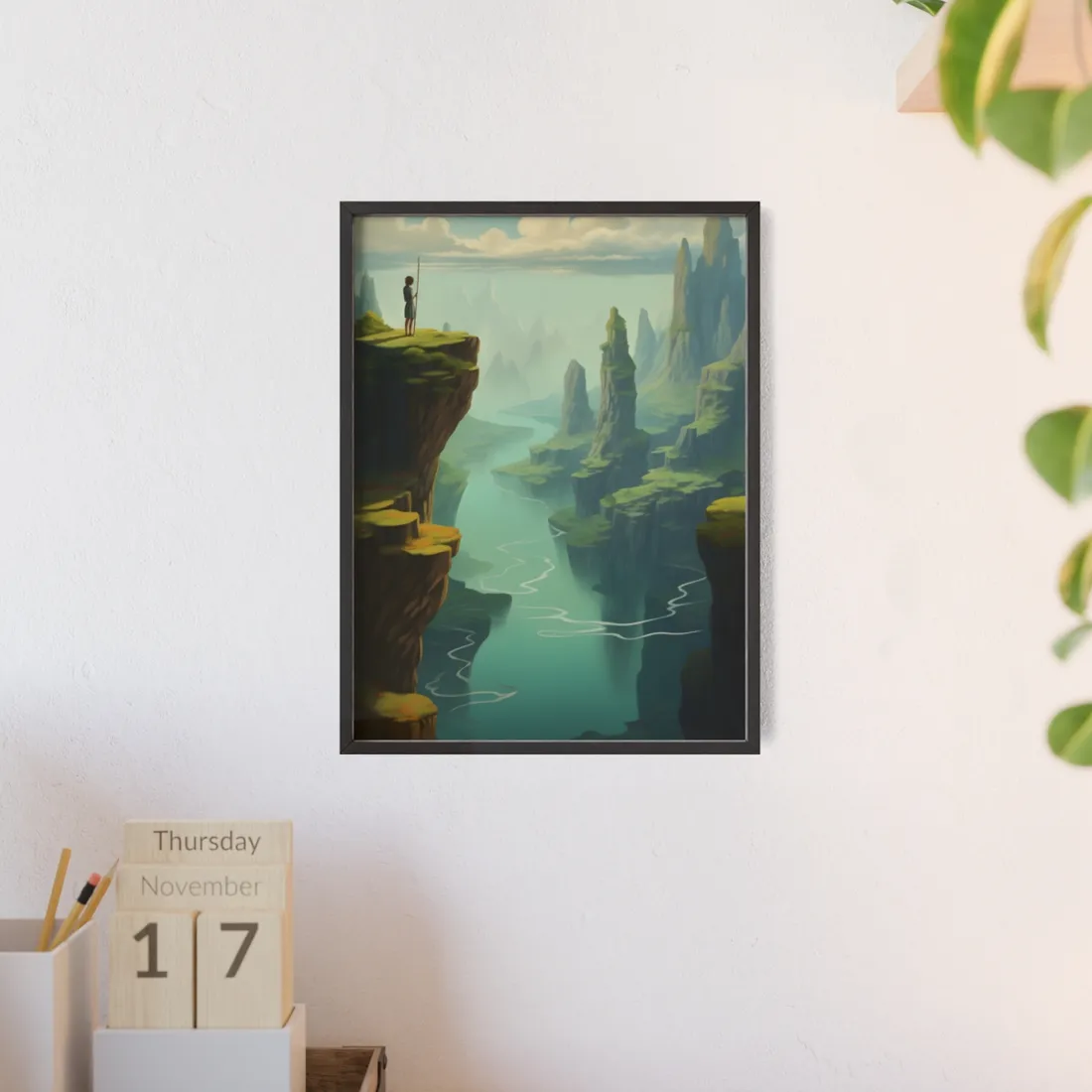 Outdoor Landscape: Desert Rock Formation Digital Art - Framed Poster