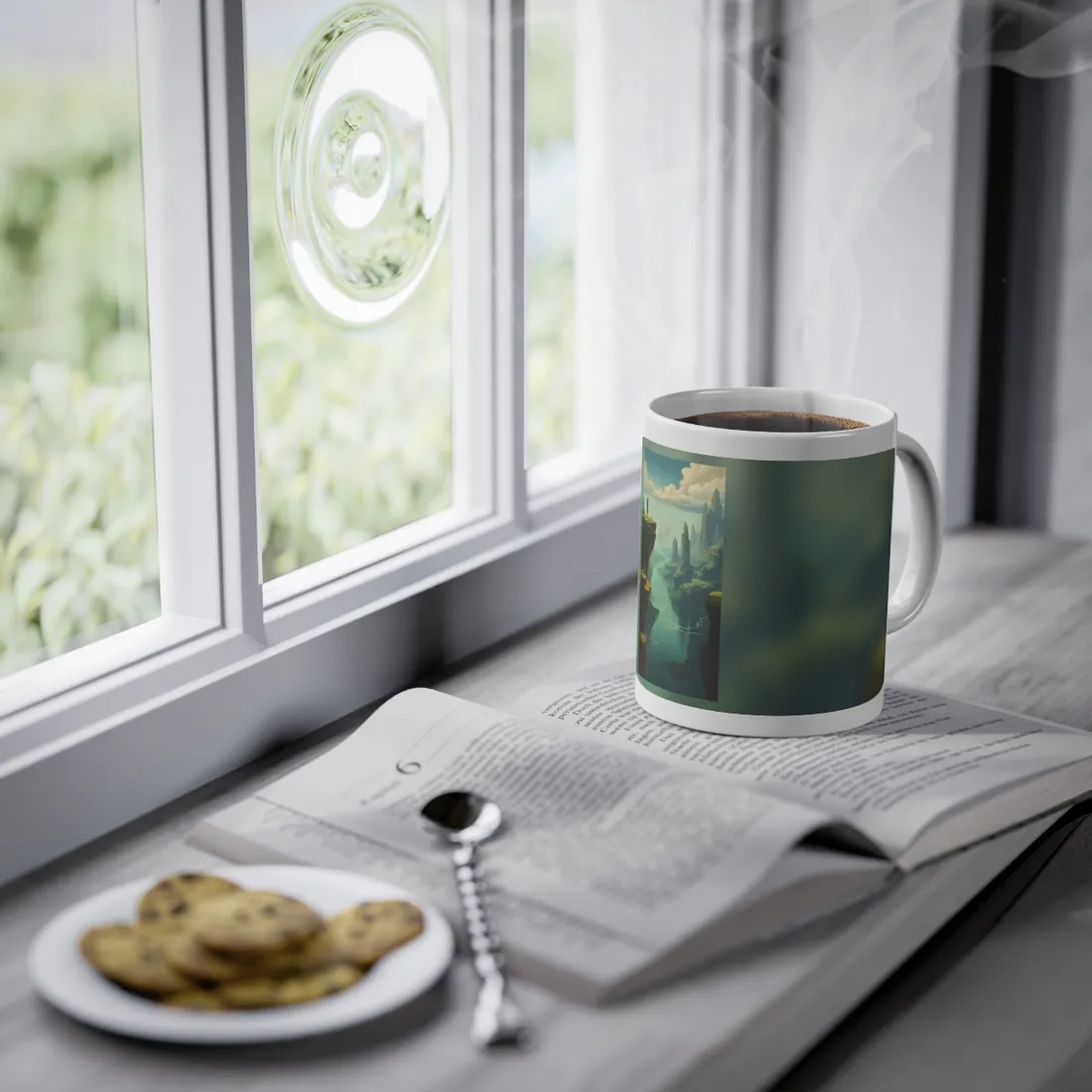Outdoor Landscape: Desert Rock Formation Digital Art - Mug
