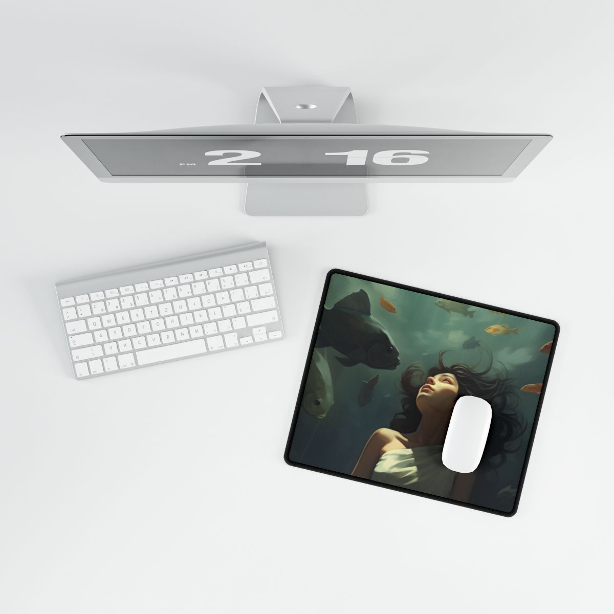 Outdoor Portrait: Simple Elegance in Natural Light - Desk Mat