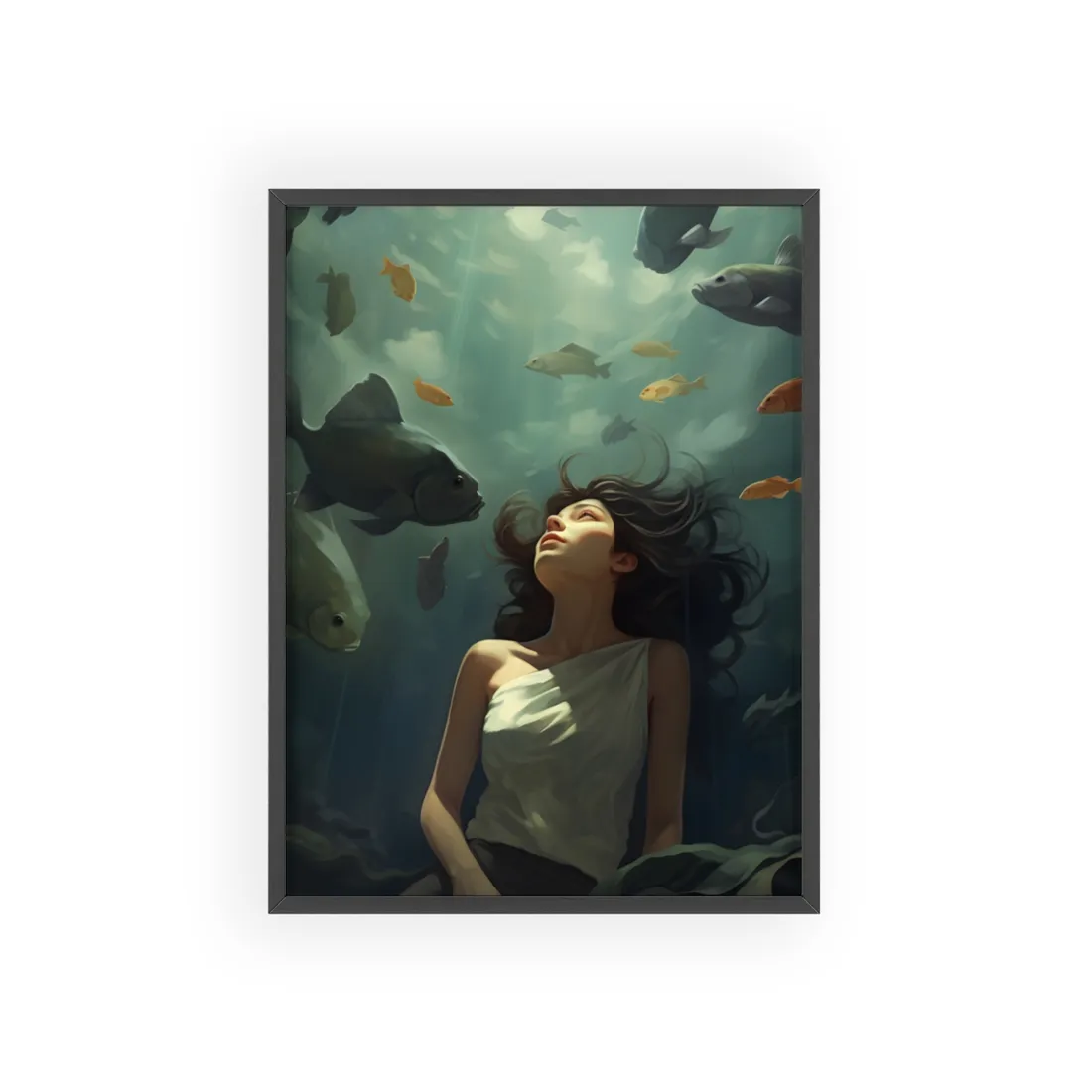 Outdoor Portrait: Simple Elegance in Natural Light - Framed Poster
