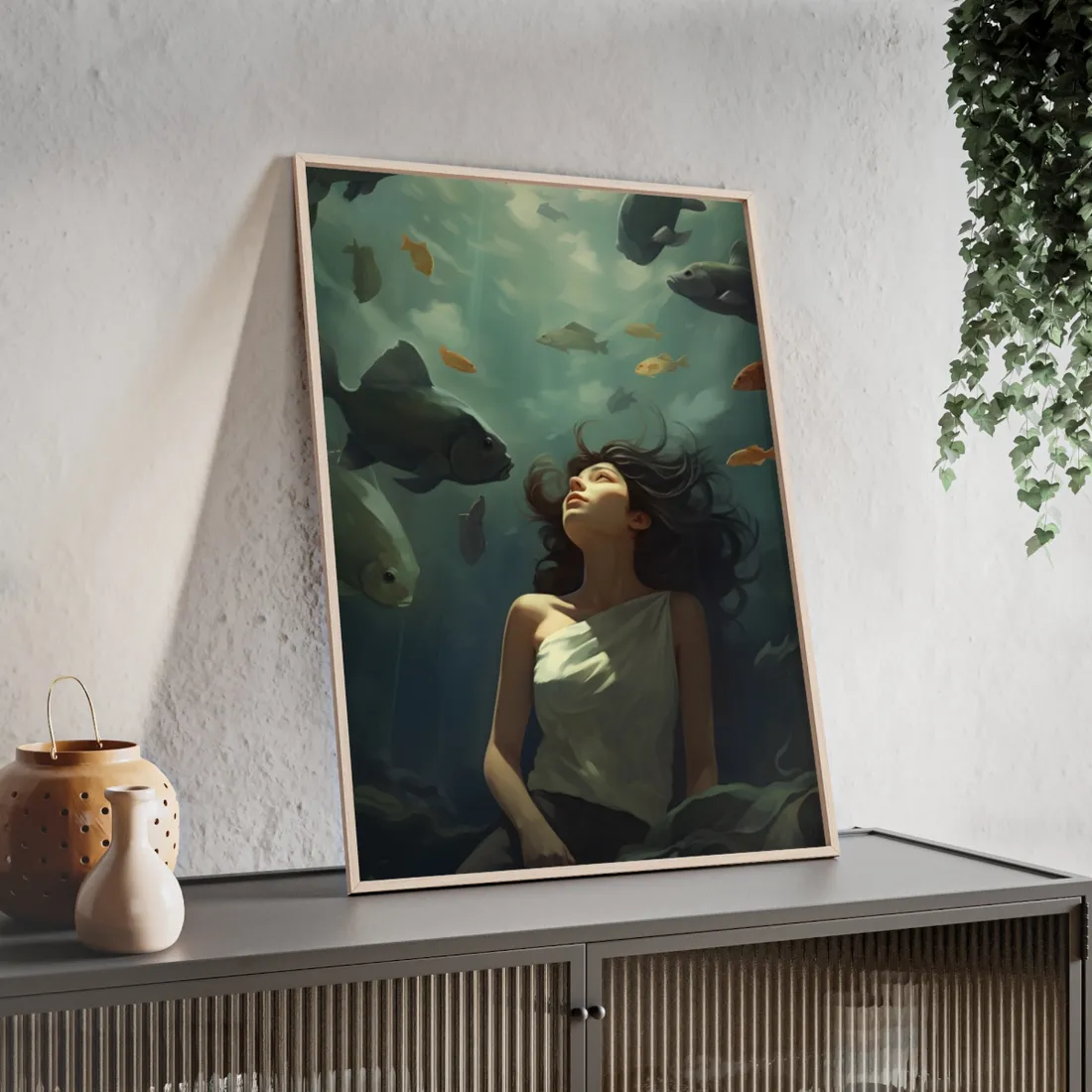 Outdoor Portrait: Simple Elegance in Natural Light - Framed Poster