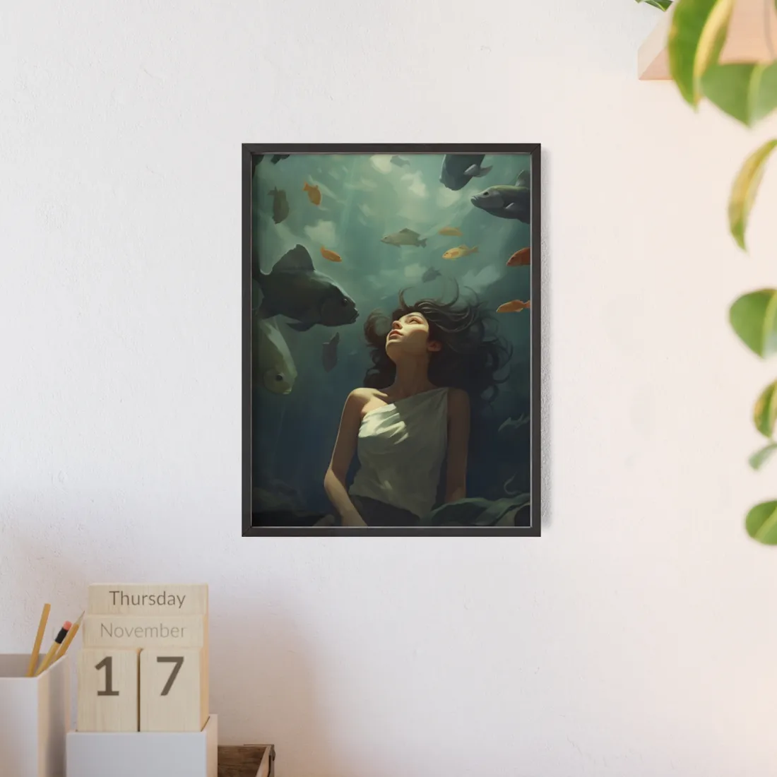 Outdoor Portrait: Simple Elegance in Natural Light - Framed Poster