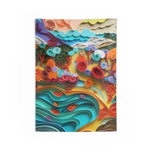 Paper Quilling Landscape Wall Tapestry