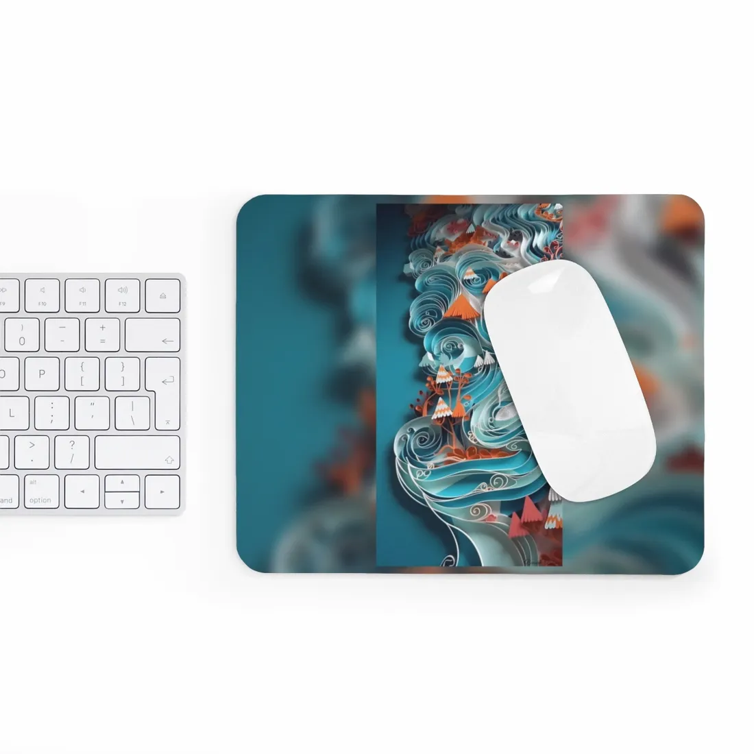 Paper Quilled Canyon Landscape: Natural Desert - Mouse Pad