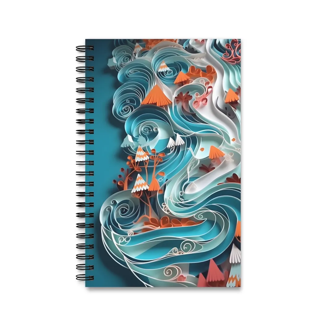 Paper Quilled Canyon Landscape: Natural Desert - Spiral Notebook