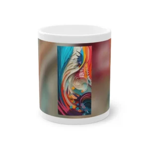 Layered Paper Cut Swirls Mug