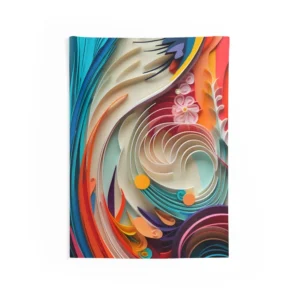 Layered Paper Cut Swirls Wall Tapestry
